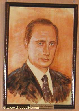 Tableau en chocolat Vladimir Poutine