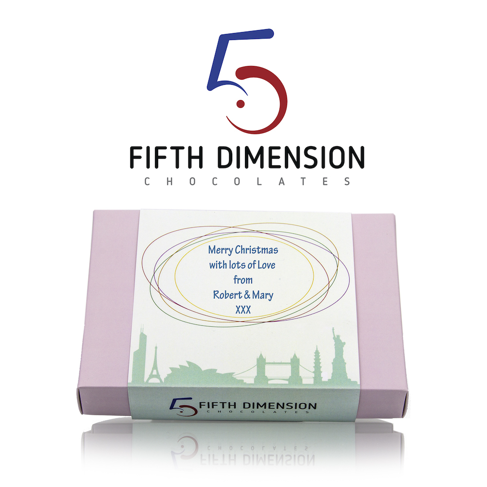 Fifth Dimension Chocolates Box with Personalised Message Christmas©