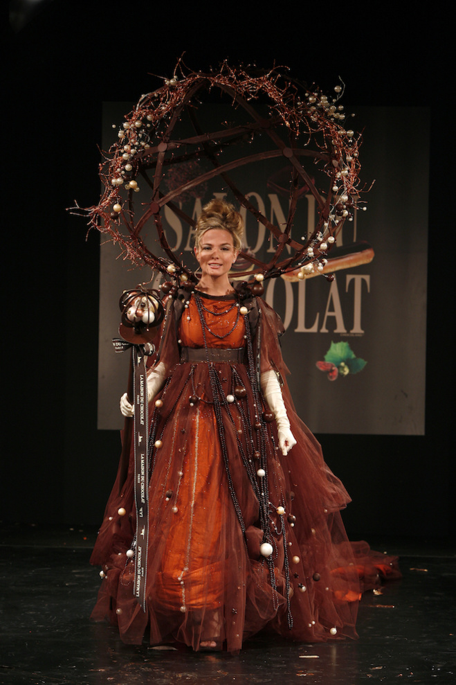 Robe Chocolat au Salon du Chocolat par La Maison du Chocolat©ChocoClic Robe Chocolat au Salon du Chocolat par La Maison du Chocolat©ChocoClic