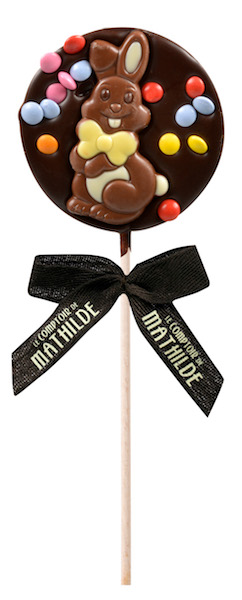 Sucette Lapin au chocolat noir par Le Comptoir de Mathilde©