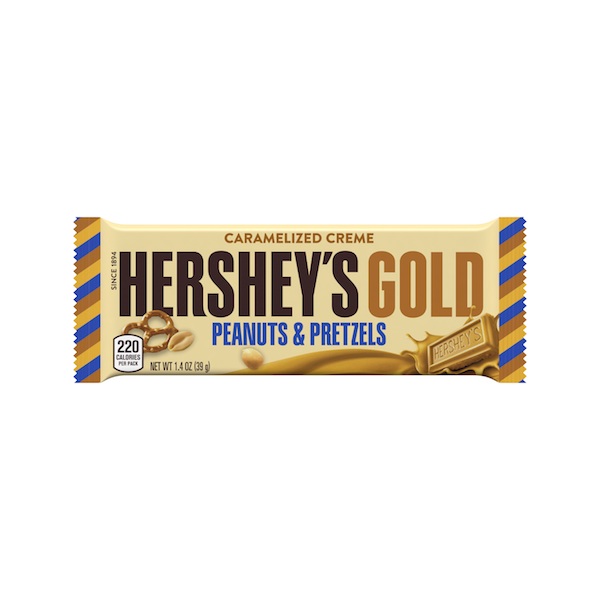 Hershey’s Gold Caramelized Creme Peanuts & Pretzels©