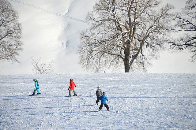 Enfants qui font du ski©