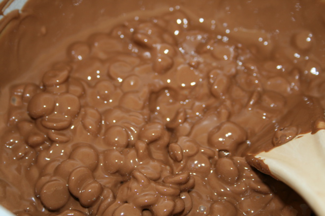 Pépites de chocolat fondues© ChocoClic