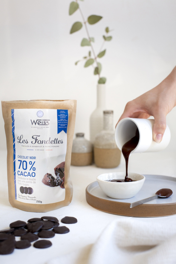 Les Fondettes de Weiss à 70% de cacao