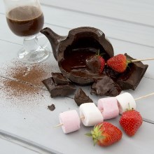 La théière en chocolat de Schokolat après usage©