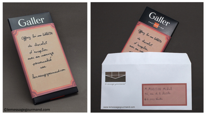 Idée cadeaux- une tablette de chocolat à personnaliserpar Message Gourmand©