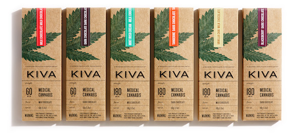 Les tablettes de chocolat au canabis de Kiva©