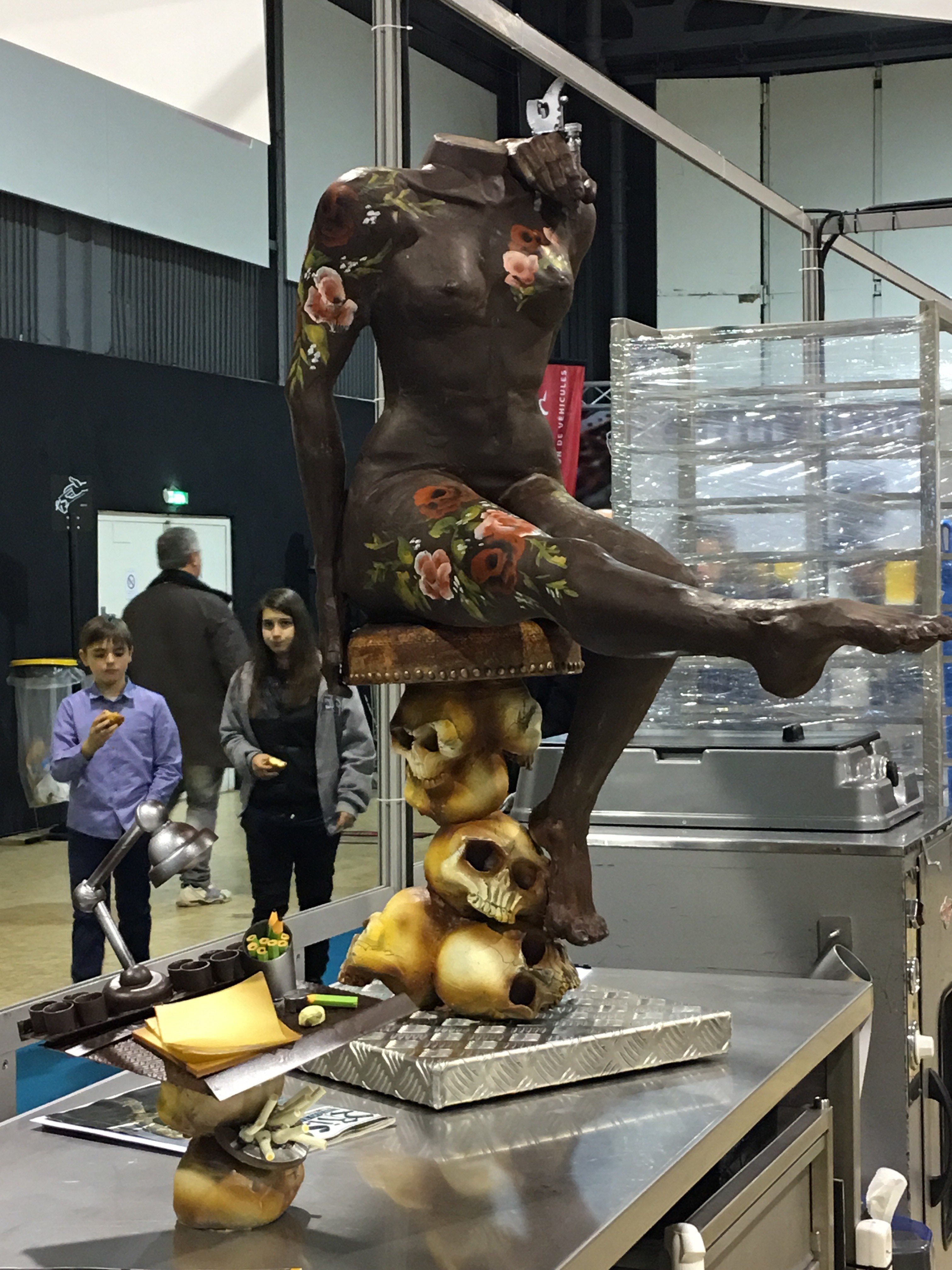 Sculpture en chocolat par Jessica Chretien©Franck Kauff