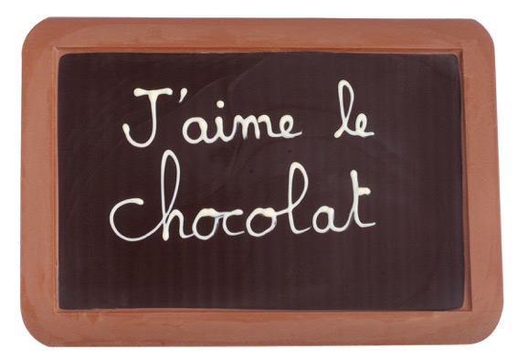 Ardoise "J'aime le chocolat" par Jadis et Gourmande©