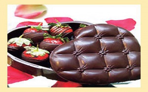 Coeur en chocolat garni de fruits - ChocOnline
