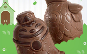 Quand un Coq en chocolat tombe amoureux d’une Cloche de Pâques, la fête de Pâques ne peut être que chocolatée !