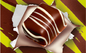 Tenue de camouflage extravagante pour des pralines de caractère