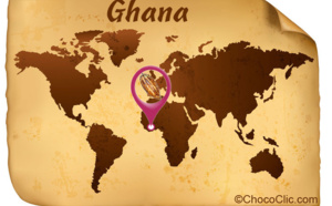 La provenance des fèves de cacao du Ghana en Afrique