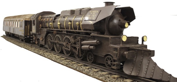 En route avec le train en chocolat