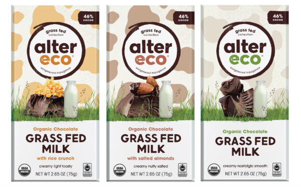Du chocolats au lait nourris à l'herbe chez AlterEco USA