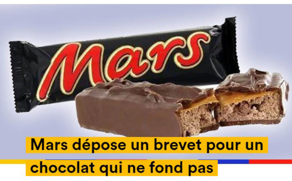 La compagnie Mars à la création du chocolat qui ne fond pas.
