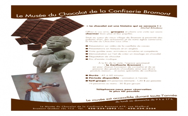Le Musée du Chocolat de la Confiserie Bromont au Canada