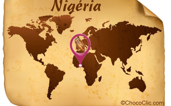 La provenance des fèves de cacao de Nigéria en Afrique