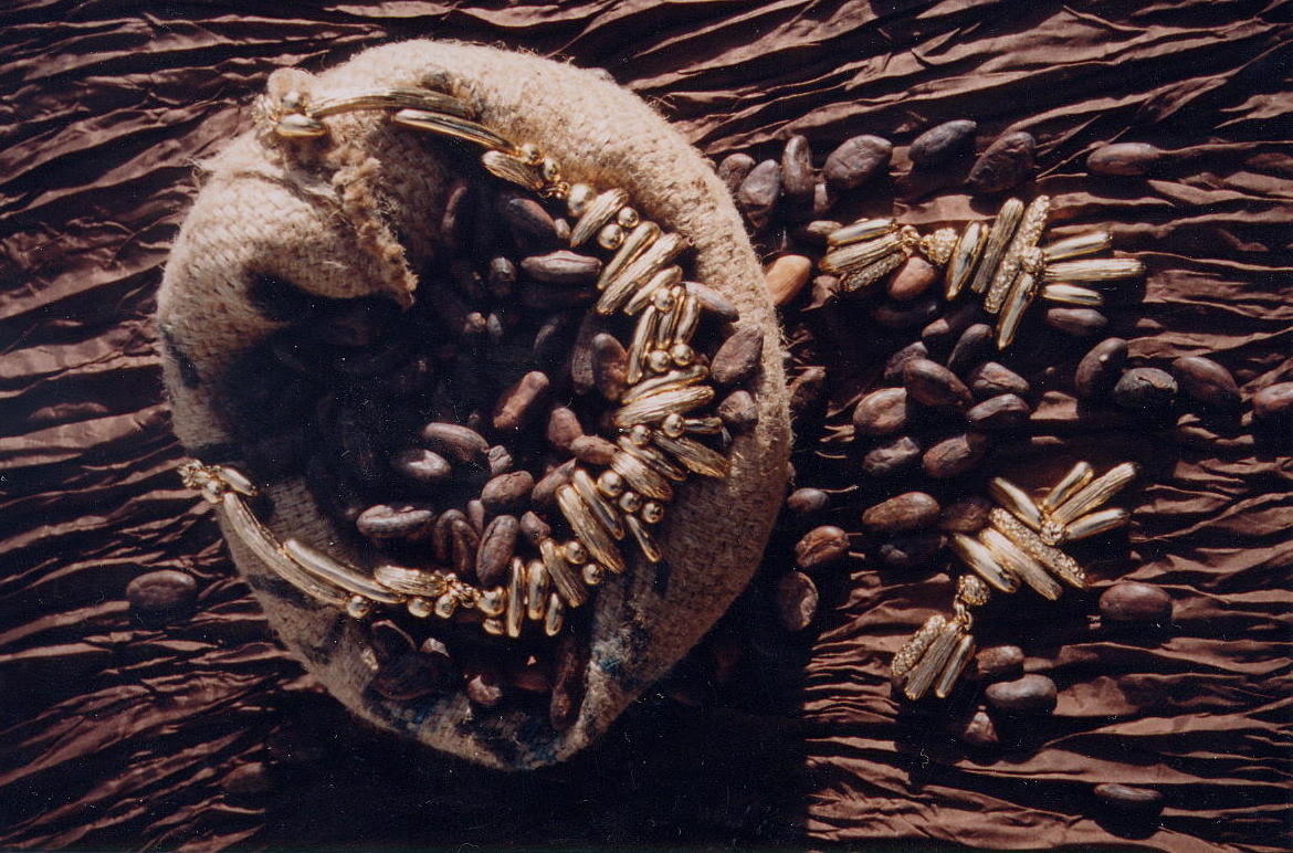 Collier fèves de cacao n2