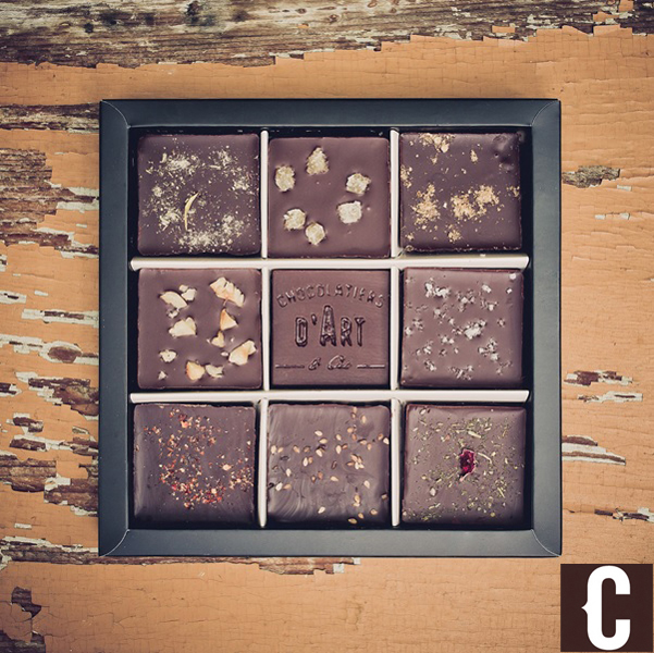 Collection chocolat personnalisable produit par le chocolatier Art & Cie...