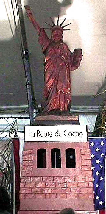 Statue de la liberté de New York en chocolat