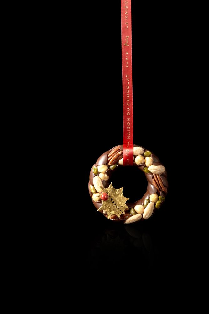 Couronne de Noël par la Maison du Chocolat© Caroline Faccioli