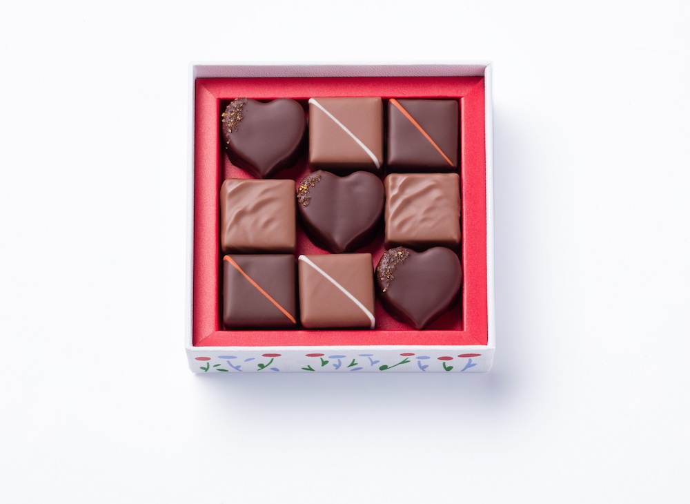 La Maison du Chocolat - Au Coeur des Jardins Coffret de 9 chocolats ouvert©
